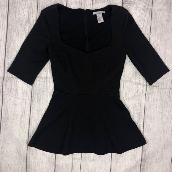 H&M Tops - H&M 3/4 sleeve cinch waist with flare bottom sz XS